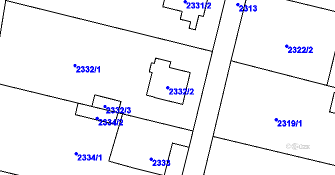 Parcela st. 2332/2 v KÚ Vratimov, Katastrální mapa