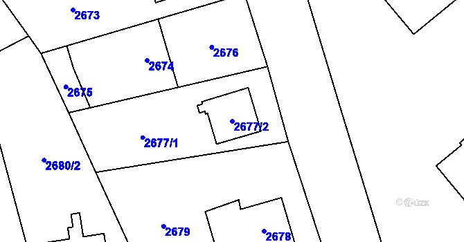 Parcela st. 2677/2 v KÚ Vratimov, Katastrální mapa