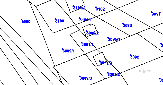 Parcela st. 3091/1 v KÚ Vratimov, Katastrální mapa