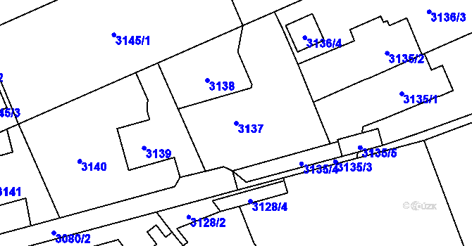 Parcela st. 3137 v KÚ Vratimov, Katastrální mapa