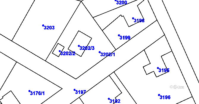 Parcela st. 3202/1 v KÚ Vratimov, Katastrální mapa