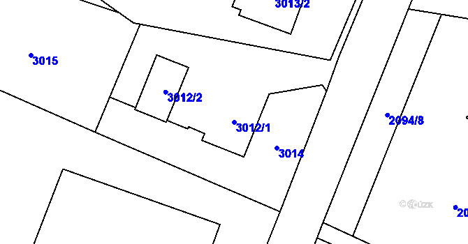 Parcela st. 3012/1 v KÚ Vratimov, Katastrální mapa