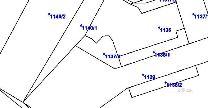 Parcela st. 1137/3 v KÚ Vratimov, Katastrální mapa