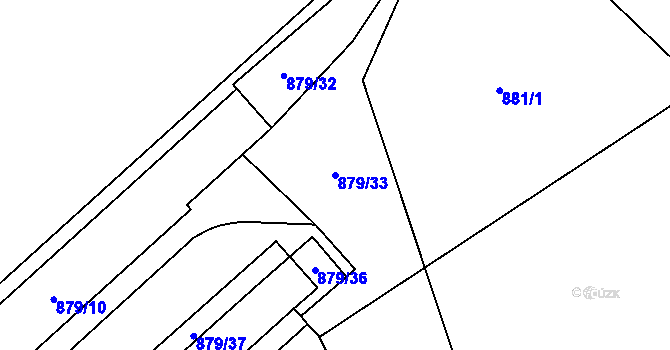 Parcela st. 879/33 v KÚ Vratimov, Katastrální mapa