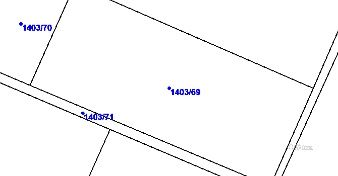 Parcela st. 1403/69 v KÚ Vratimov, Katastrální mapa