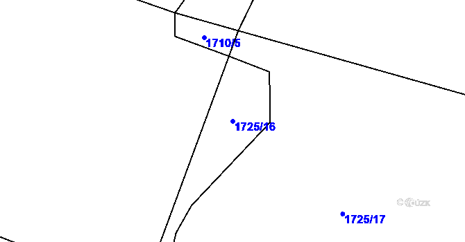 Parcela st. 1725/16 v KÚ Vratimov, Katastrální mapa