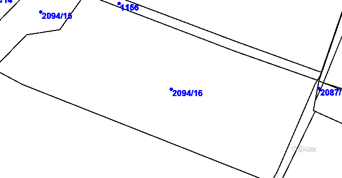 Parcela st. 2094/16 v KÚ Vratimov, Katastrální mapa