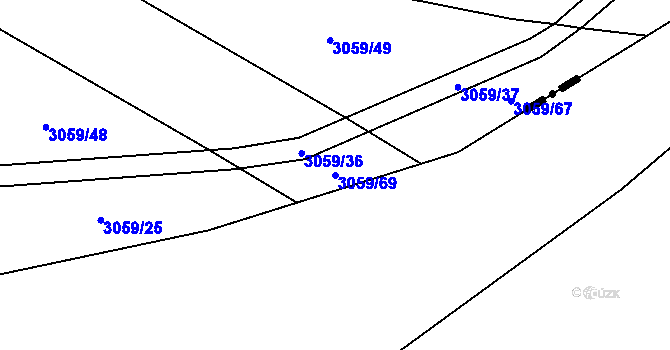 Parcela st. 3059/69 v KÚ Vratimov, Katastrální mapa