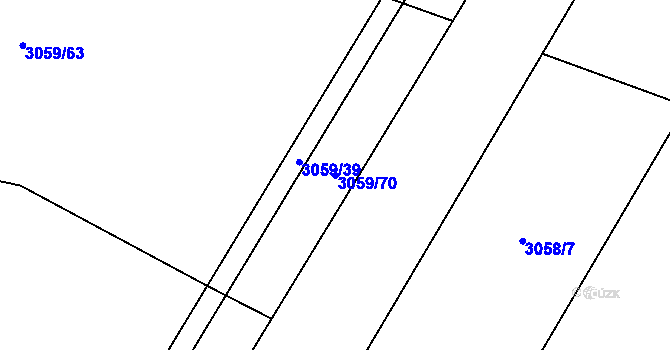 Parcela st. 3059/70 v KÚ Vratimov, Katastrální mapa