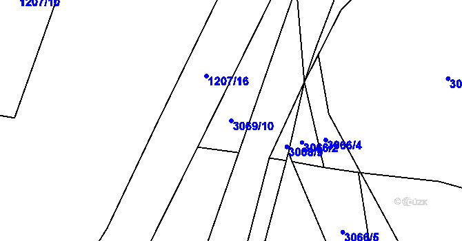 Parcela st. 3069/10 v KÚ Vratimov, Katastrální mapa