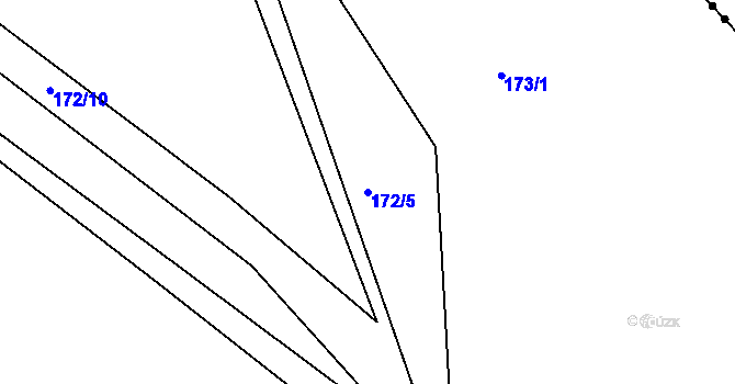 Parcela st. 172/5 v KÚ Kunratice u Liberce, Katastrální mapa
