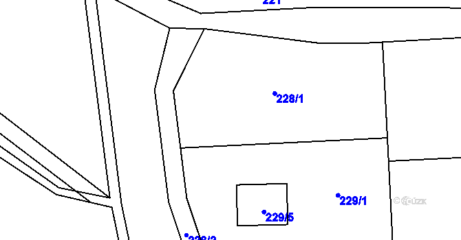 Parcela st. 228 v KÚ Kunratice u Liberce, Katastrální mapa