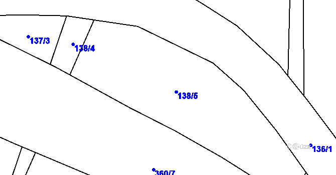 Parcela st. 138/5 v KÚ Kunratice u Liberce, Katastrální mapa