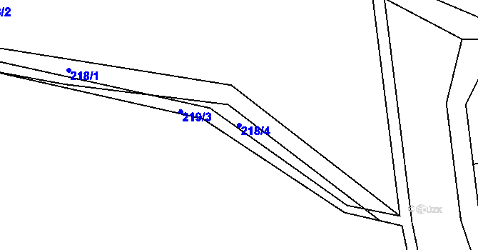 Parcela st. 218/4 v KÚ Kunratice u Liberce, Katastrální mapa