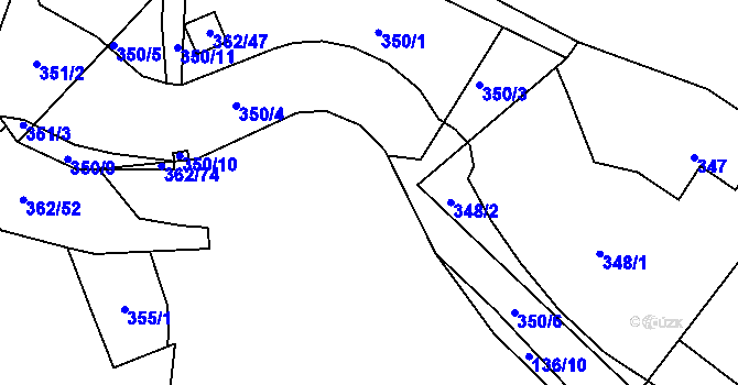 Parcela st. 362/49 v KÚ Kunratice u Liberce, Katastrální mapa