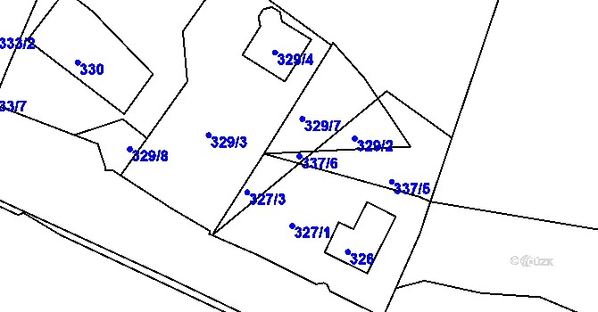 Parcela st. 337/6 v KÚ Kunratice u Liberce, Katastrální mapa