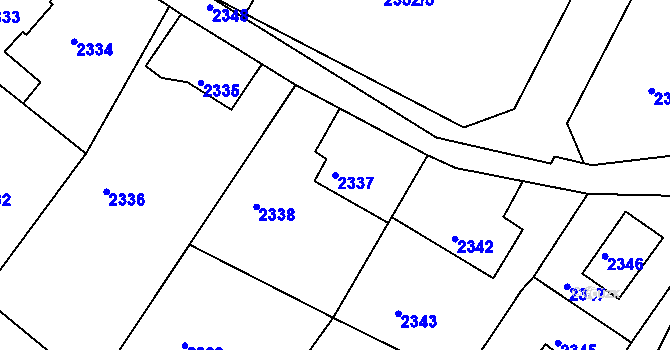 Parcela st. 2337 v KÚ Vratislavice nad Nisou, Katastrální mapa