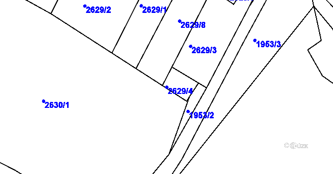 Parcela st. 2629/4 v KÚ Vratislavice nad Nisou, Katastrální mapa