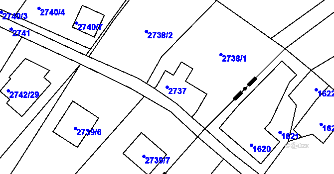 Parcela st. 2737 v KÚ Vratislavice nad Nisou, Katastrální mapa