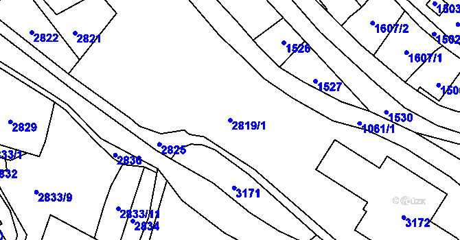 Parcela st. 2819/1 v KÚ Vratislavice nad Nisou, Katastrální mapa