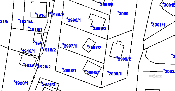 Parcela st. 2997/2 v KÚ Vratislavice nad Nisou, Katastrální mapa