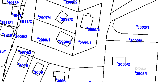 Parcela st. 2999/1 v KÚ Vratislavice nad Nisou, Katastrální mapa