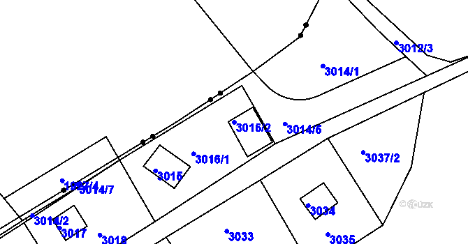 Parcela st. 3016/2 v KÚ Vratislavice nad Nisou, Katastrální mapa