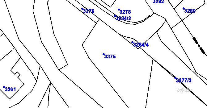 Parcela st. 3375 v KÚ Vratislavice nad Nisou, Katastrální mapa