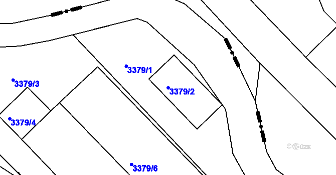 Parcela st. 3379/2 v KÚ Vratislavice nad Nisou, Katastrální mapa