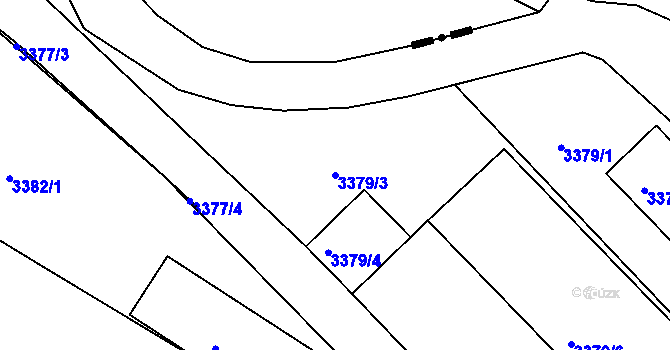 Parcela st. 3379/3 v KÚ Vratislavice nad Nisou, Katastrální mapa
