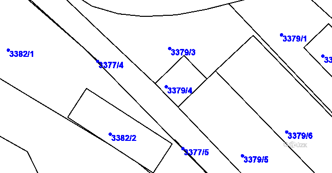 Parcela st. 3379/4 v KÚ Vratislavice nad Nisou, Katastrální mapa