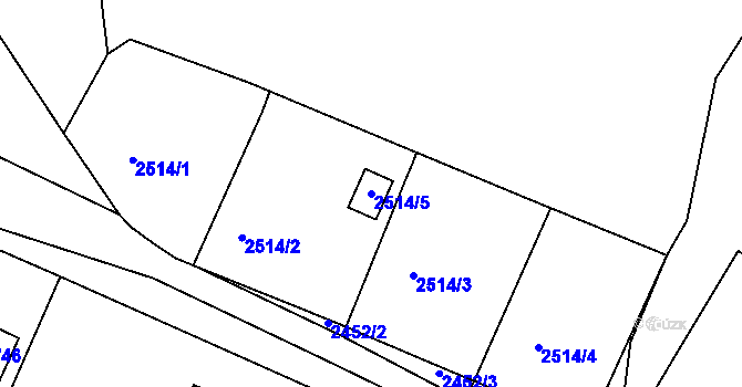 Parcela st. 2514/5 v KÚ Vratislavice nad Nisou, Katastrální mapa