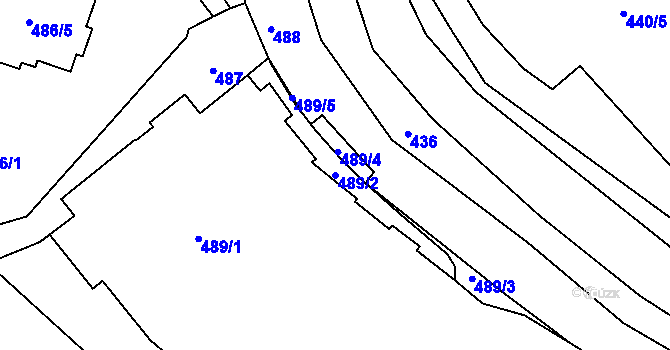 Parcela st. 489/2 v KÚ Vratislavice nad Nisou, Katastrální mapa