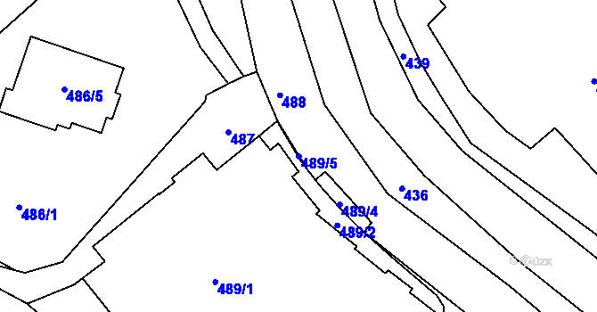 Parcela st. 489/5 v KÚ Vratislavice nad Nisou, Katastrální mapa