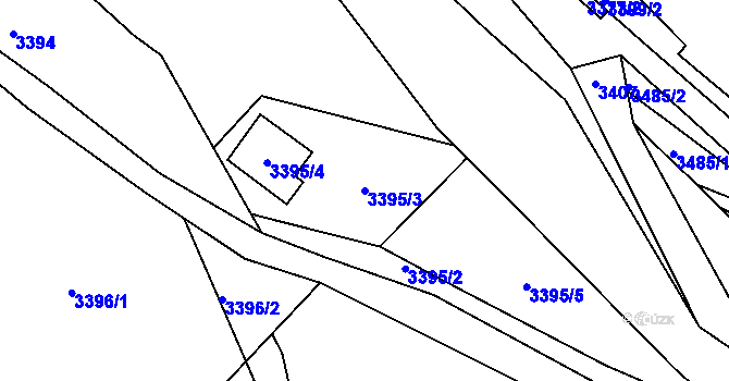 Parcela st. 3395/3 v KÚ Vratislavice nad Nisou, Katastrální mapa