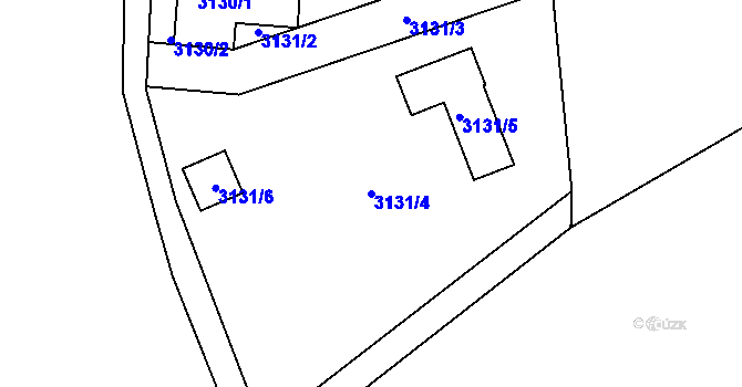 Parcela st. 3131/4 v KÚ Vratislavice nad Nisou, Katastrální mapa