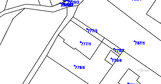 Parcela st. 777/1 v KÚ Vratislavice nad Nisou, Katastrální mapa