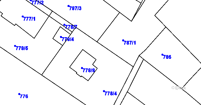 Parcela st. 778/6 v KÚ Vratislavice nad Nisou, Katastrální mapa