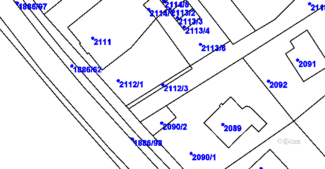 Parcela st. 2112/3 v KÚ Vratislavice nad Nisou, Katastrální mapa