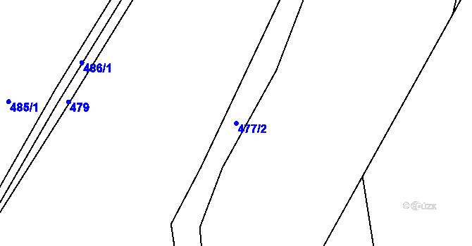 Parcela st. 477/2 v KÚ Vratislávka, Katastrální mapa
