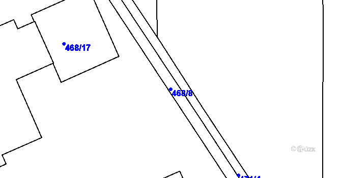 Parcela st. 468/8 v KÚ Hlinsko u Vráta, Katastrální mapa