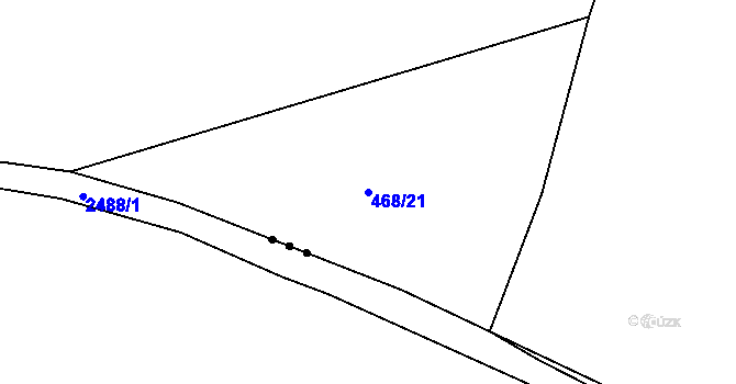 Parcela st. 468/21 v KÚ Hlinsko u Vráta, Katastrální mapa