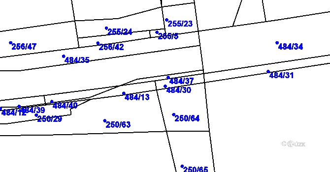 Parcela st. 484/30 v KÚ Vráto, Katastrální mapa