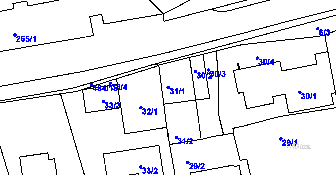 Parcela st. 31/1 v KÚ Vráto, Katastrální mapa