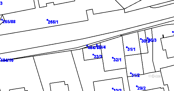 Parcela st. 484/15 v KÚ Vráto, Katastrální mapa