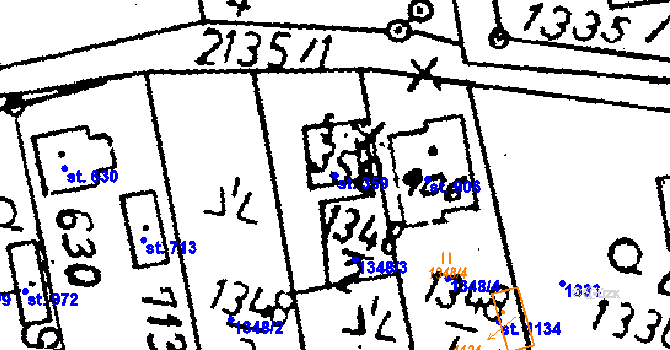 Parcela st. 359 v KÚ Vráž u Berouna, Katastrální mapa
