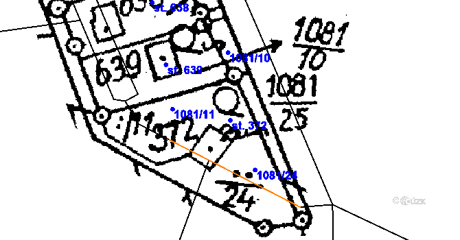 Parcela st. 372 v KÚ Vráž u Berouna, Katastrální mapa