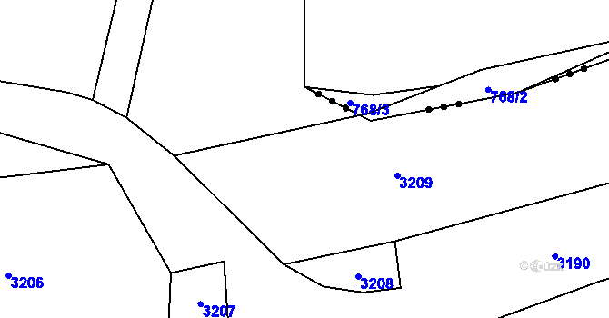 Parcela st. 449/14 v KÚ Vráž u Berouna, Katastrální mapa
