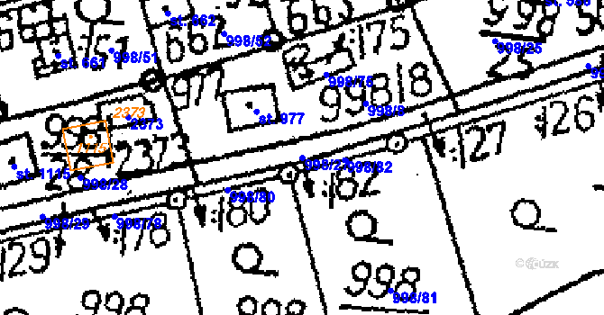 Parcela st. 998/27 v KÚ Vráž u Berouna, Katastrální mapa