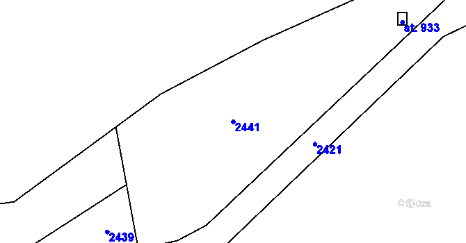 Parcela st. 2441 v KÚ Vráž u Berouna, Katastrální mapa